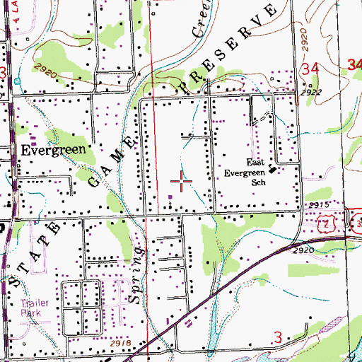 Topographic Map of 29N21W34CD__01 Well, MT