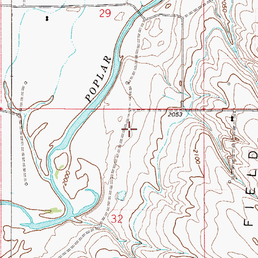 Topographic Map of 29N51E32ABAC01 Well, MT