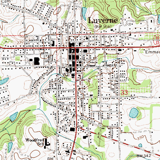 Topographic Map of Douglas Park, AL