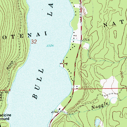 Topographic Map of 29N33W32DACD01 Well, MT