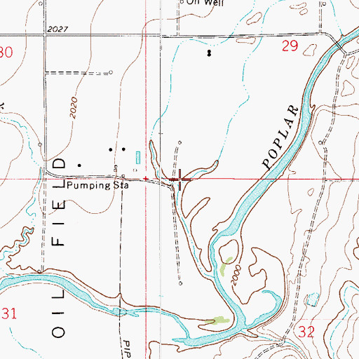 Topographic Map of 29N51E31AABB01 Well, MT