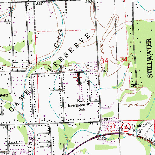 Topographic Map of 29N21W34CA__02 Well, MT