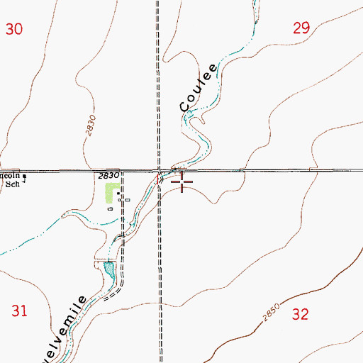Topographic Map of 29N11E32BB__01 Well, MT