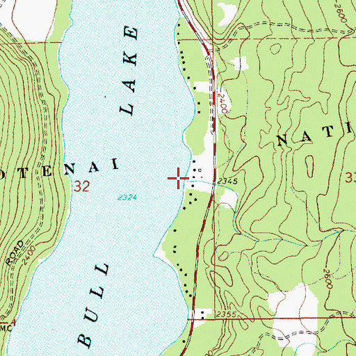 Topographic Map of 29N33W32ADDC01 Well, MT