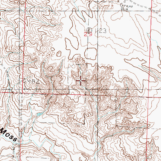 Topographic Map of 28N33E05AA__01 Well, MT