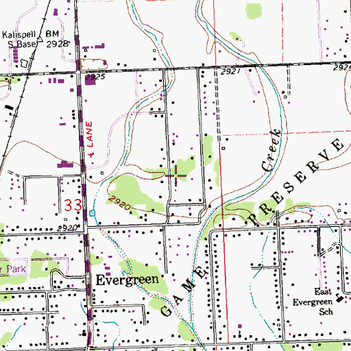 Topographic Map of 29N21W33BD__01 Well, MT