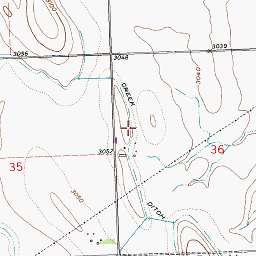 Topographic Map of 29N22W36BC__01 Well, MT