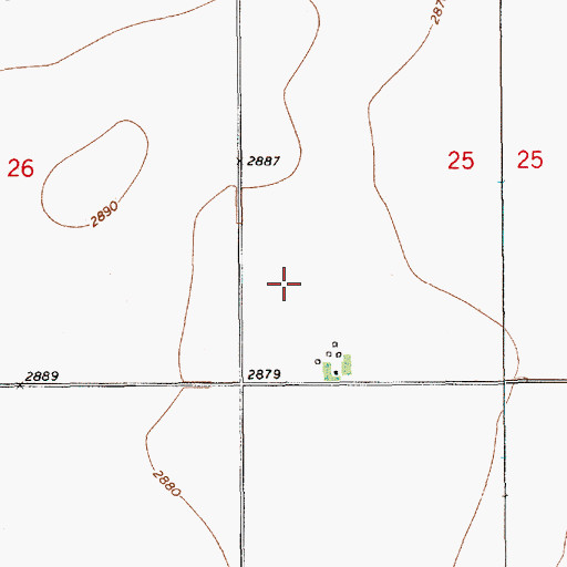 Topographic Map of 29N10E25CC__01 Well, MT