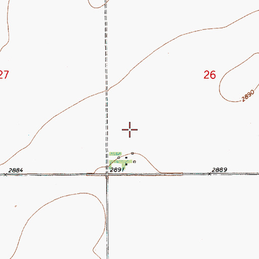 Topographic Map of 29N10E26CC__01 Well, MT