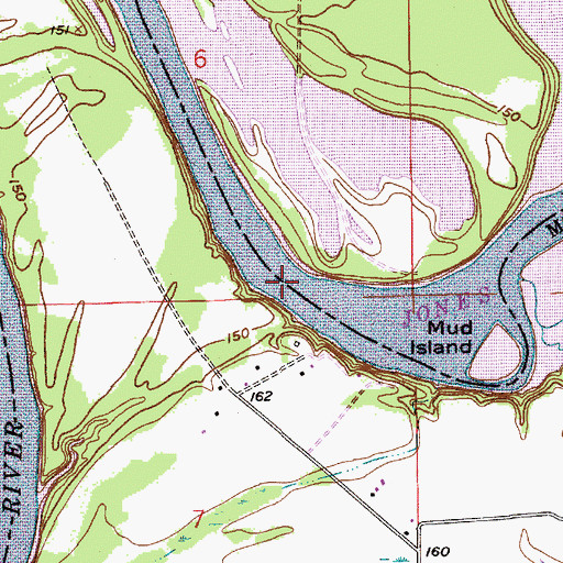 Topographic Map of Glenns Chute, AL