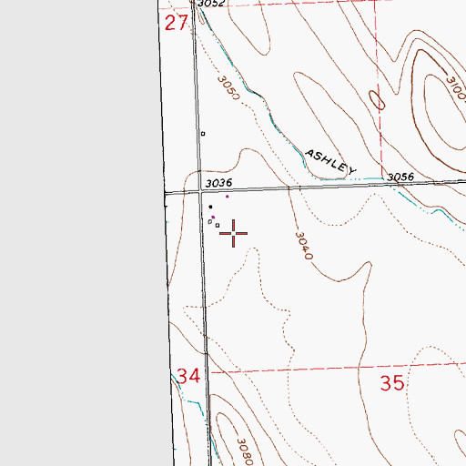 Topographic Map of 29N22W35BB__01 Well, MT