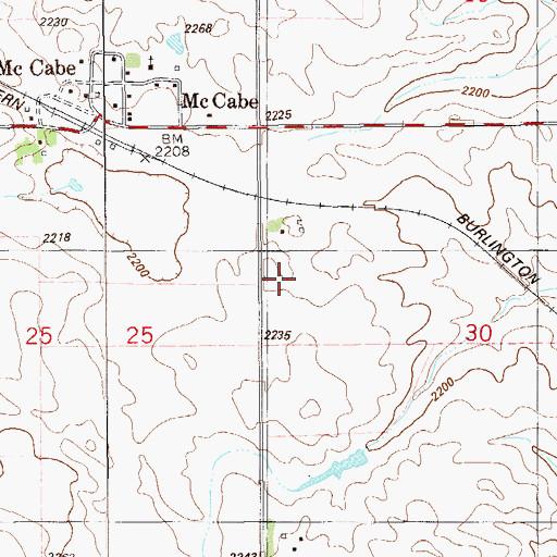 Topographic Map of 29N57E30BCBB01 Well, MT