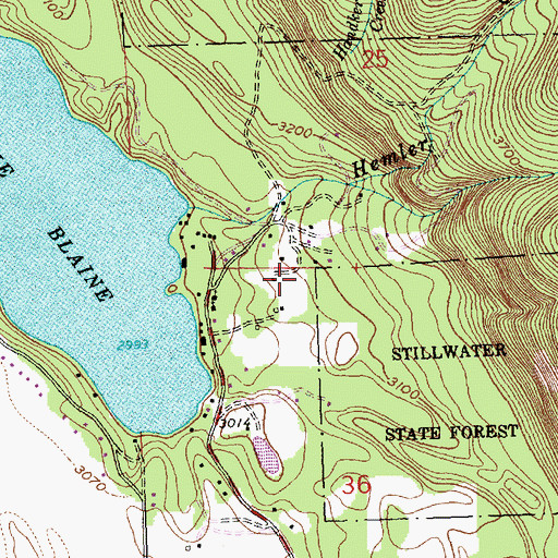 Topographic Map of 29N20W36BAAB01 Well, MT