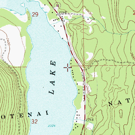 Topographic Map of 29N33W32AAAB01 Well, MT
