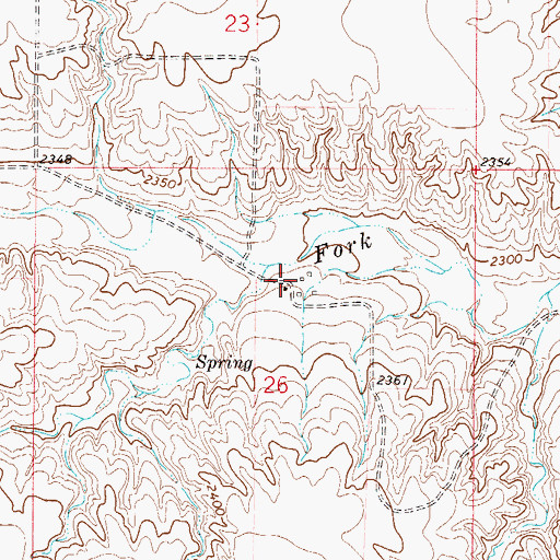 Topographic Map of 29N47E26ACBA01 Well, MT