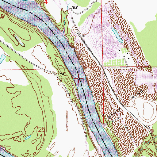 Topographic Map of Jacksons Ferry (historical), AL