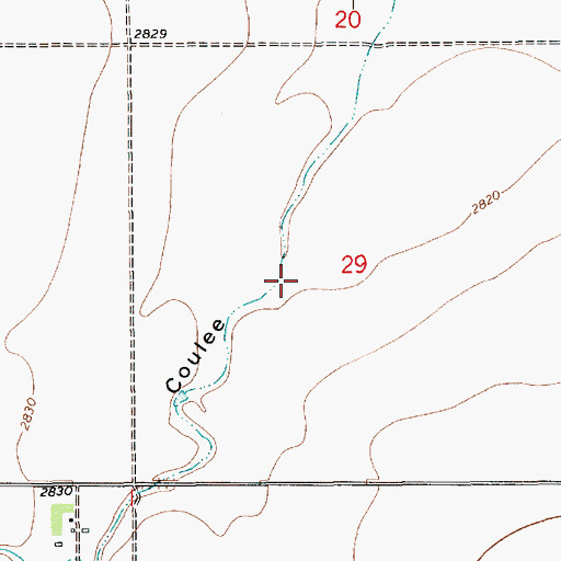 Topographic Map of 29N11E29CA__01 Well, MT