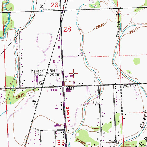 Topographic Map of 29N21W30CB__01 Well, MT