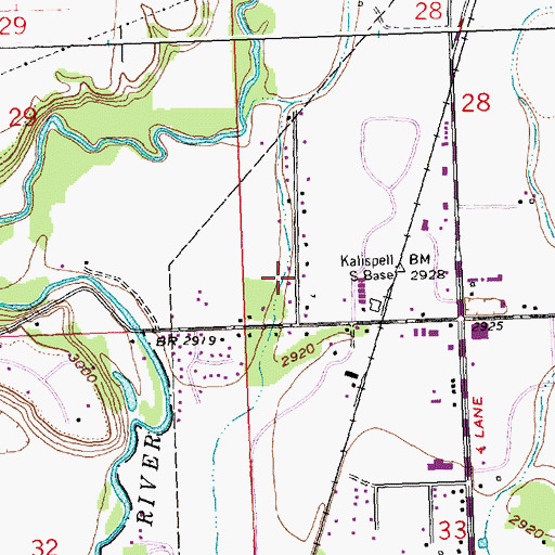 Topographic Map of 29N21W28CD__01 Well, MT
