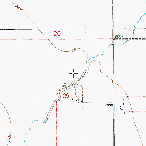 Topographic Map of 29N10E29AC__01 Well, MT