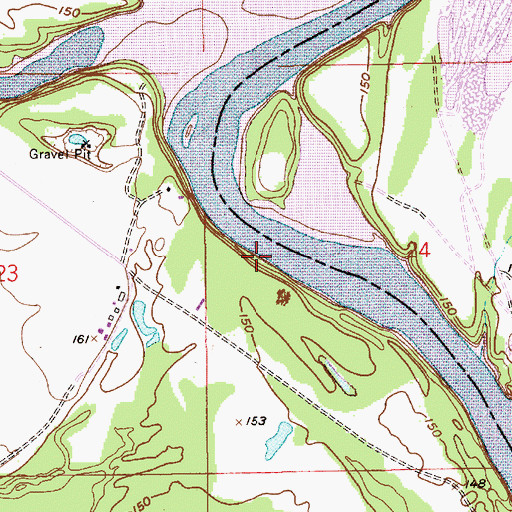 Topographic Map of The Rocks, AL