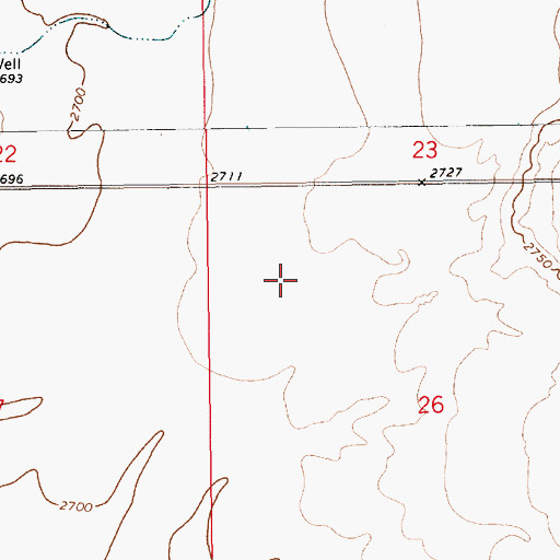 Topographic Map of 29N13E26BB__01 Well, MT