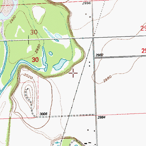 Topographic Map of 29N20W31AD__01 Well, MT