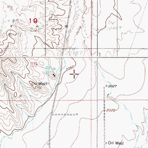 Topographic Map of 29N51E19DDBA01 Spring, MT
