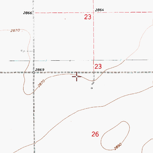 Topographic Map of 29N10E26BA__01 Well, MT