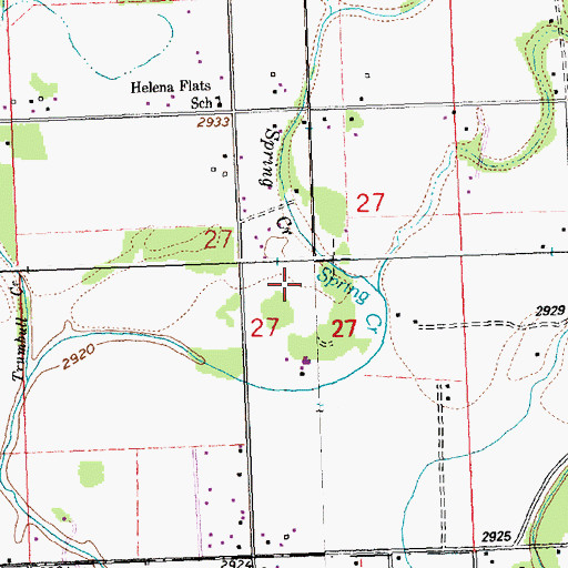 Topographic Map of 29N21W27CD__01 Well, MT