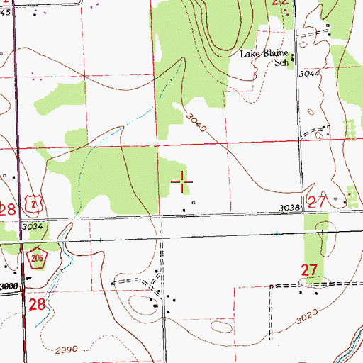 Topographic Map of 29N20W27CB__01 Well, MT