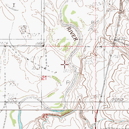 Topographic Map of 29N51E21ABDA01 Well, MT