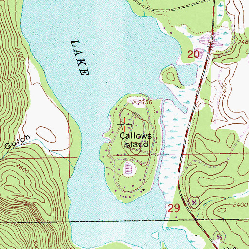 Topographic Map of 29N33W20CDBD01 Well, MT