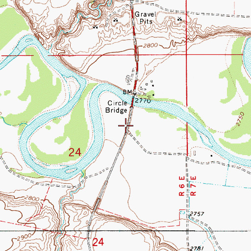 Topographic Map of 29N06E24ACAD01 Spring, MT