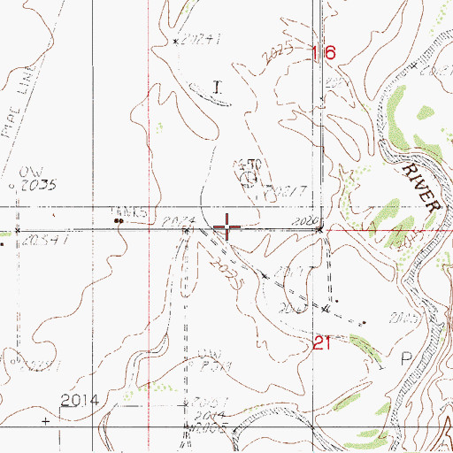 Topographic Map of 29N51E21BBAA01 Well, MT