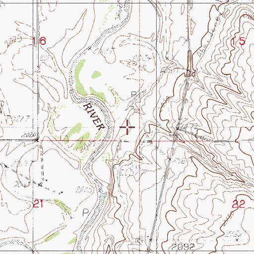 Topographic Map of 29N51E16DDDD01 Well, MT