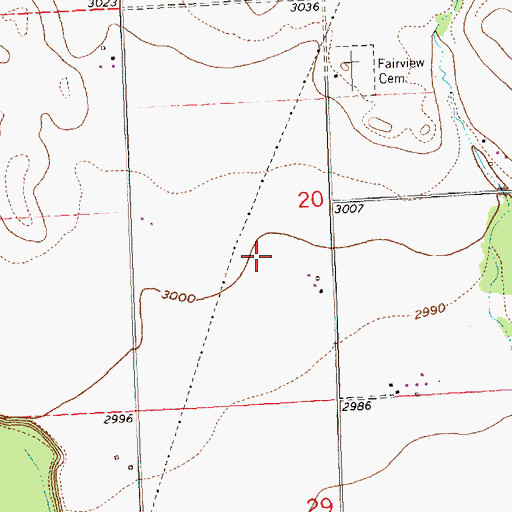 Topographic Map of 29N20W20DC__01 Well, MT