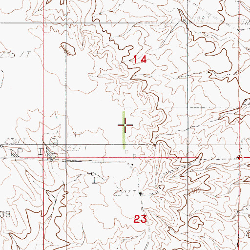 Topographic Map of 29N50E14CDAD01 Well, MT