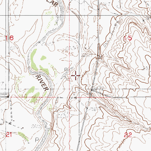 Topographic Map of 29N51E15CCBD01 Well, MT