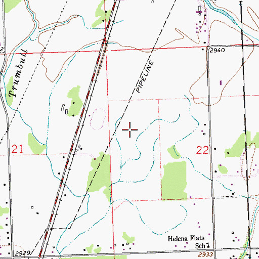 Topographic Map of 29N21W22DC__01 Well, MT