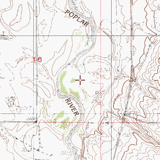 Topographic Map of 29N51E16DACA01 Well, MT