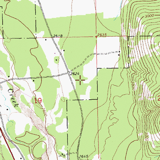 Topographic Map of 29N30W19ADA_01 Well, MT