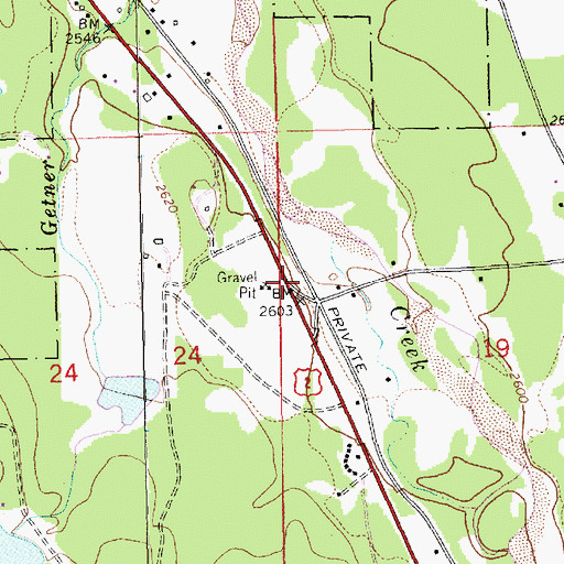 Topographic Map of 29N30W19BCB_01 Well, MT