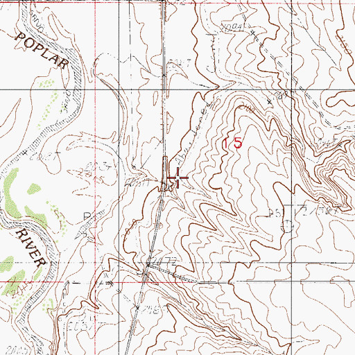 Topographic Map of 29N51E15CACA01 Well, MT