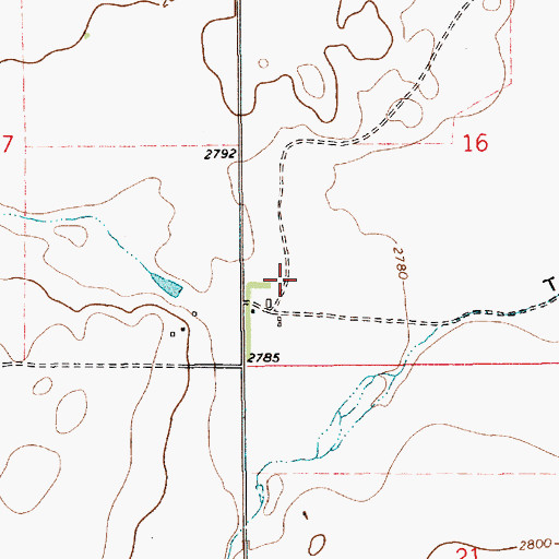 Topographic Map of 29N11E16CC__01 Well, MT