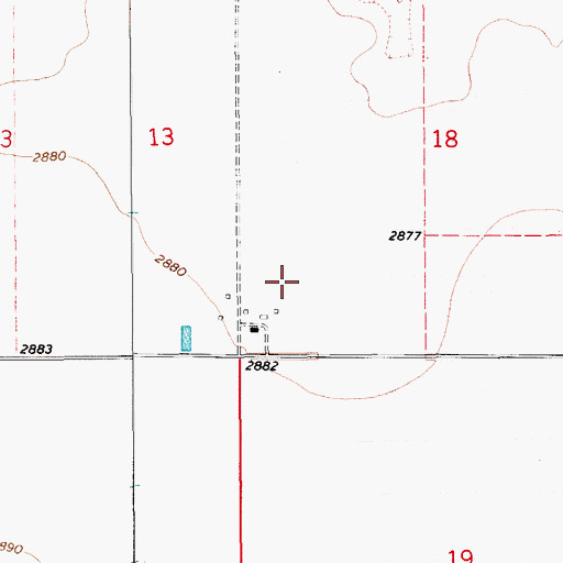 Topographic Map of 29N10E18CC__02 Well, MT