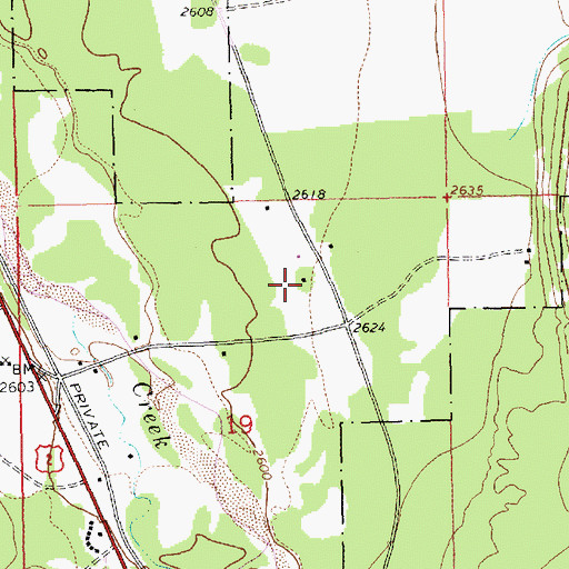 Topographic Map of 29N30W19ABD_01 Well, MT