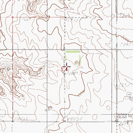 Topographic Map of 29N51E14ACCC01 Well, MT