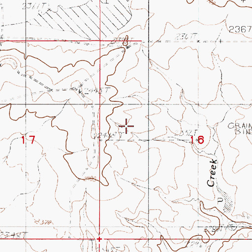 Topographic Map of 35N50E19CCDB01 Well, MT