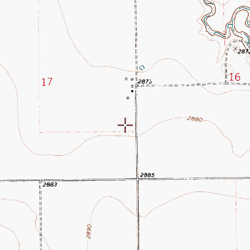 Topographic Map of 29N09E17DA__01 Well, MT
